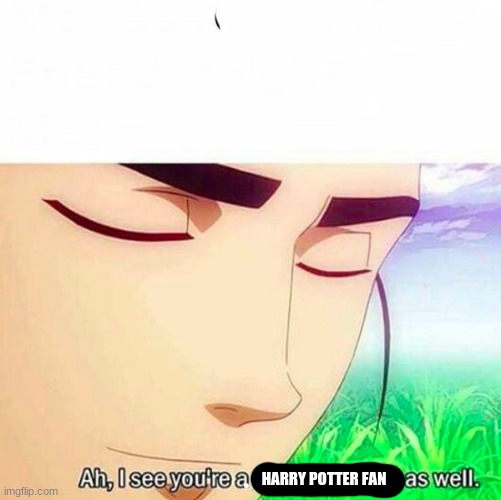 Ah,I see you are a man of culture as well | HARRY POTTER FAN | image tagged in ah i see you are a man of culture as well | made w/ Imgflip meme maker