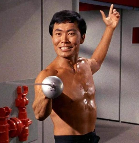 High Quality sulu fencing star trek Blank Meme Template