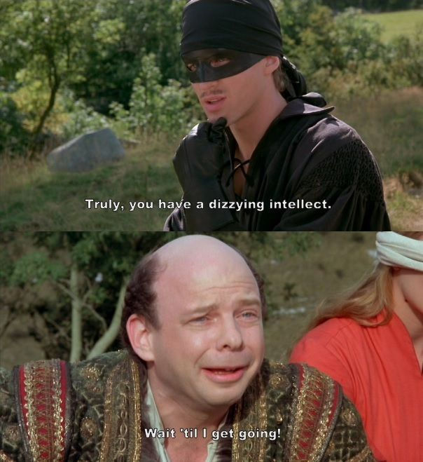 The Princess Bride Dizzying Intellect Blank Meme Template