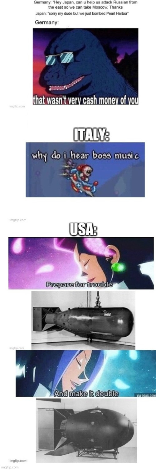Prepare for Hiroshima. And make it Nagasaki | image tagged in blank white template | made w/ Imgflip meme maker