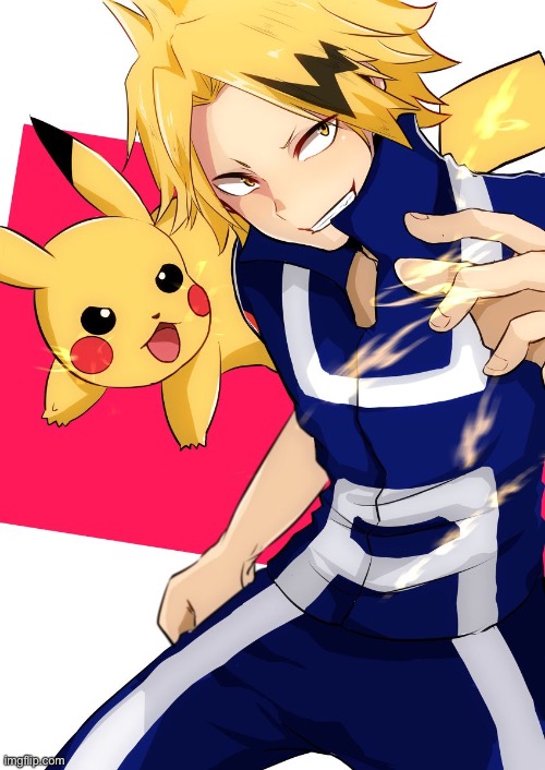 Just wait until I post the surprised pikachu Kaminari | image tagged in bnha,pikachu | made w/ Imgflip meme maker