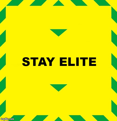 Stay Alert | STAY ELITE | image tagged in stay alert | made w/ Imgflip meme maker