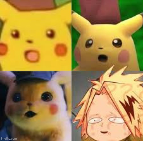 They have evolved | image tagged in bnha,pikachu | made w/ Imgflip meme maker