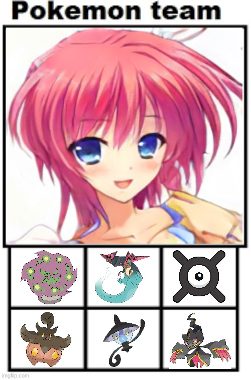 My Poke-Team | image tagged in anime,pokemon,pokemon team,pokemon trainer,anime girl | made w/ Imgflip meme maker