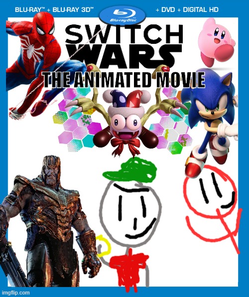 This makes more sense then ACG's live-action one. (No Offense) | THE ANIMATED MOVIE | image tagged in transparent dvd case,switch wars | made w/ Imgflip meme maker