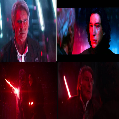 Kylo ren kills Han solo Blank Meme Template