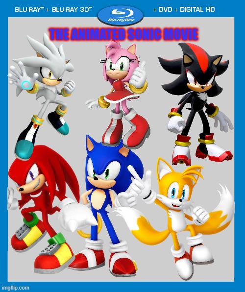 Coming in 2050 (not really) | THE ANIMATED SONIC MOVIE | image tagged in transparent dvd case,sonic the hedgehog | made w/ Imgflip meme maker