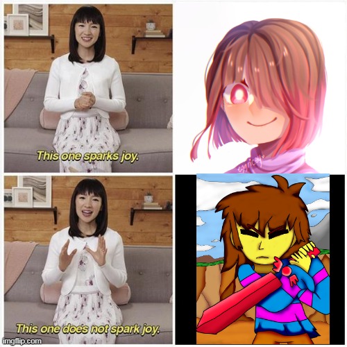 Glitchtale Fanart Meme | image tagged in memes,glitchtale,this one sparks joy | made w/ Imgflip meme maker