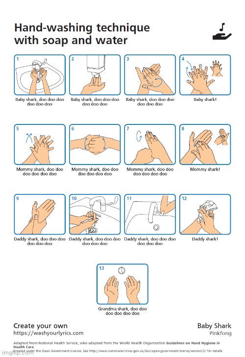 Wash your hands with baby shark! | made w/ Imgflip meme maker