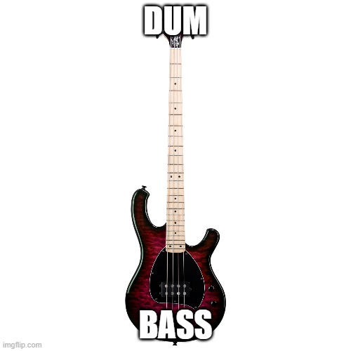 dum | DUM; BASS | image tagged in bass | made w/ Imgflip meme maker