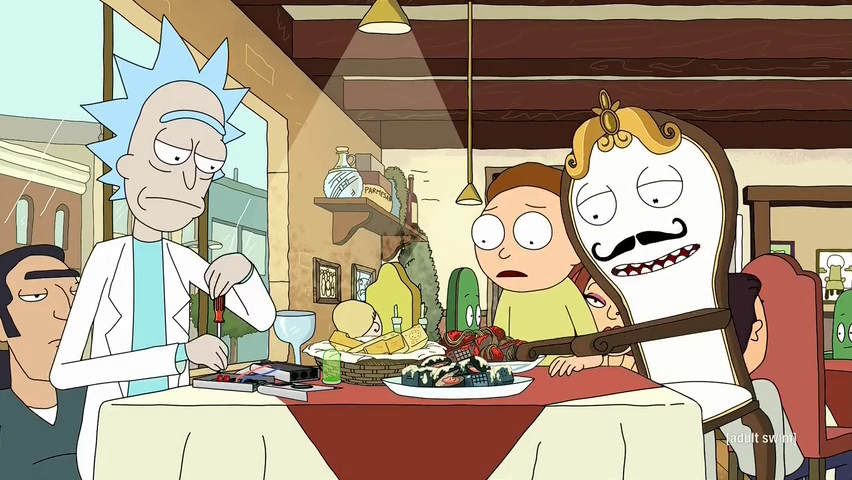 High Quality Rick and Morty Phone Meal Blank Meme Template