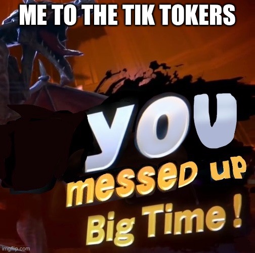 ME TO THE TIK TOKERS | made w/ Imgflip meme maker