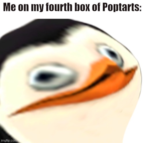 My fourth box of Poptarts | Me on my fourth box of Poptarts: | image tagged in poptart,weird stuff,why not | made w/ Imgflip meme maker