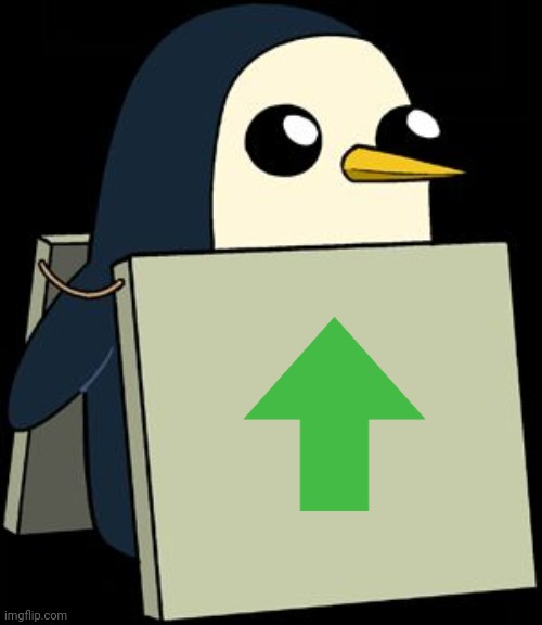 gunter penguin blank sign | image tagged in gunter penguin blank sign | made w/ Imgflip meme maker