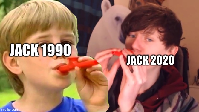 Kazoos | JACK 2020; JACK 1990 | image tagged in kazoo kid,youtuber | made w/ Imgflip meme maker
