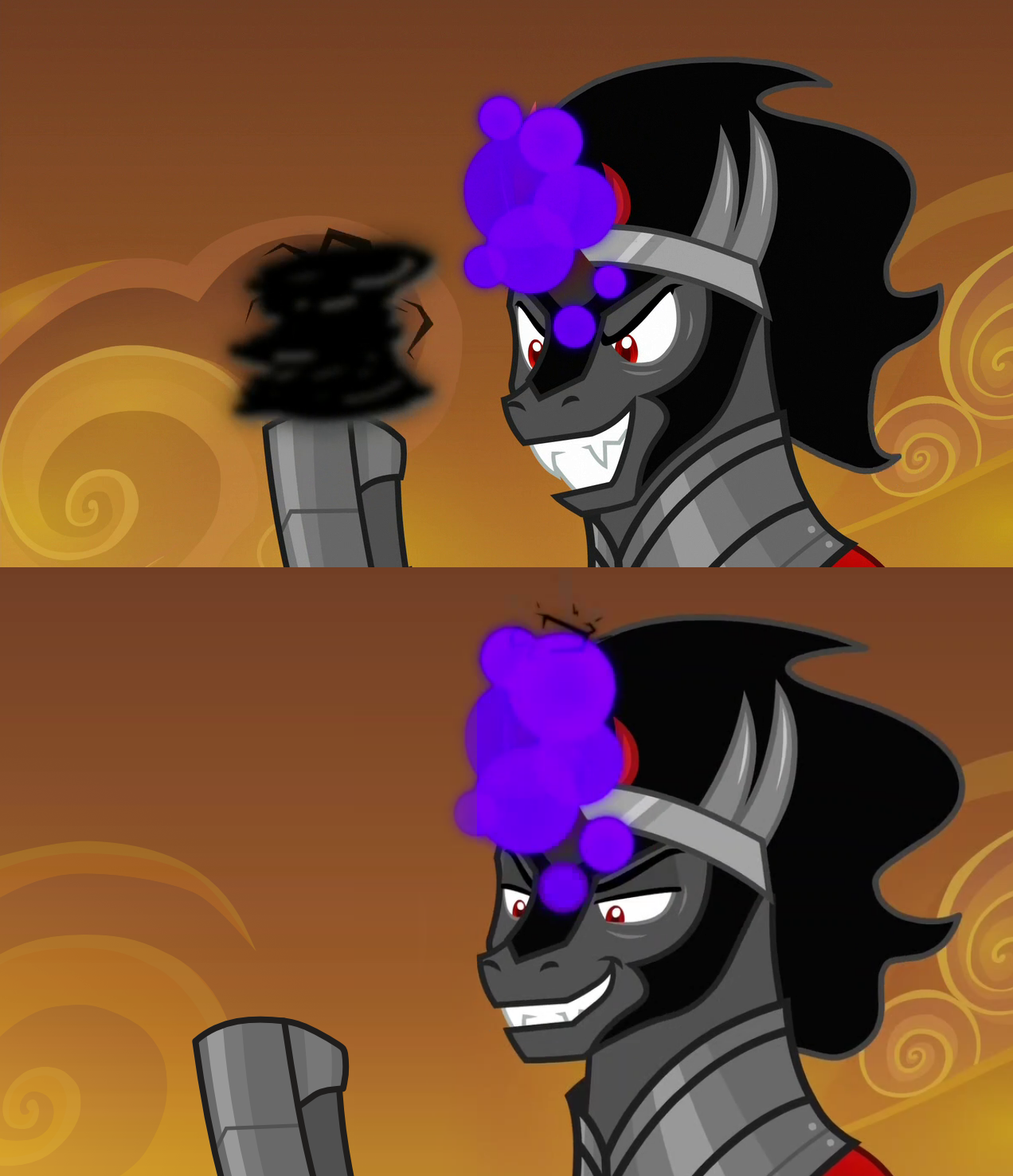 High Quality King Sombra revealed your greatest fears Blank Meme Template