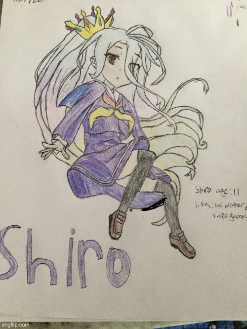 My drawing of Shiro | image tagged in ngnl | made w/ Imgflip meme maker