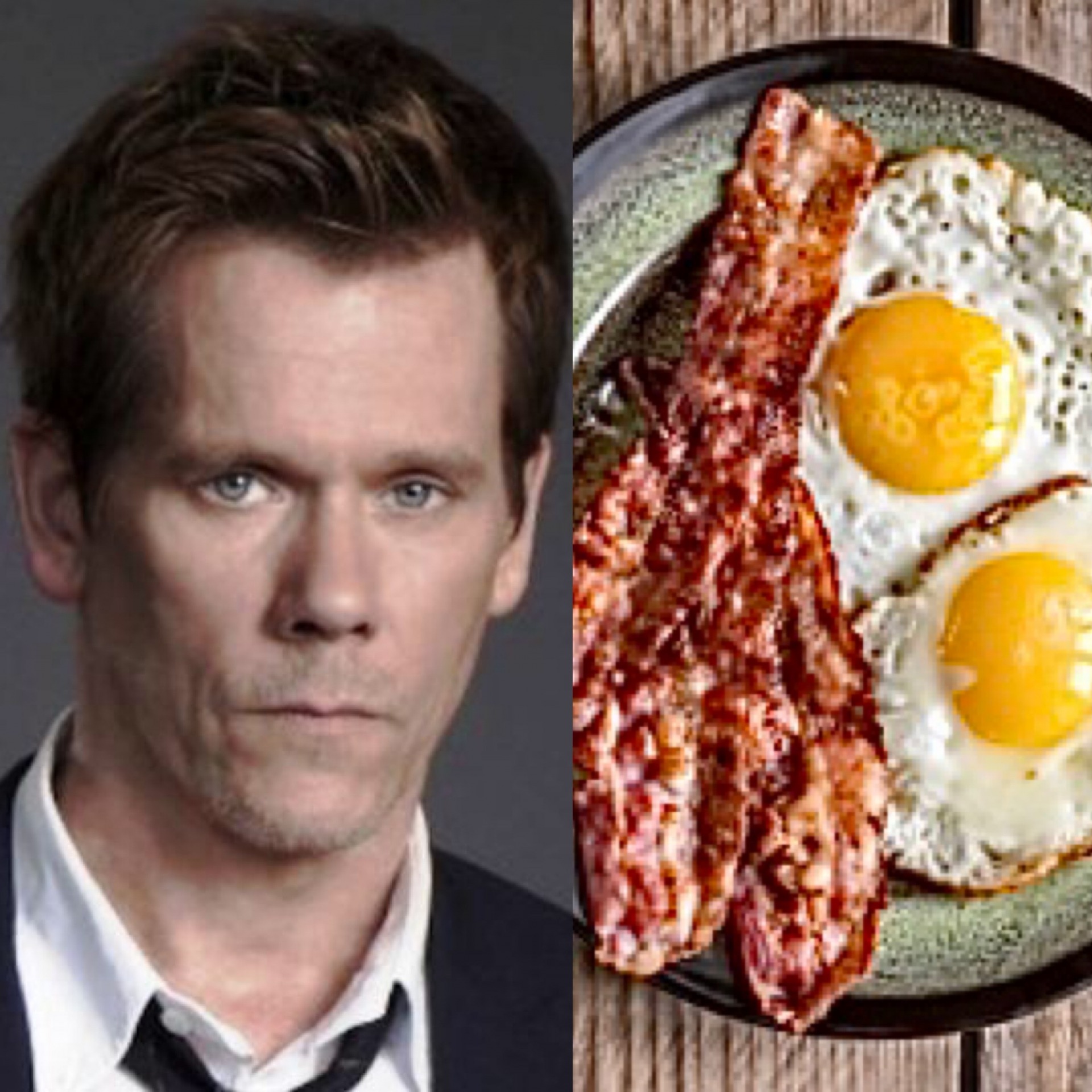 Kevin Bacon & Eggs Blank Meme Template