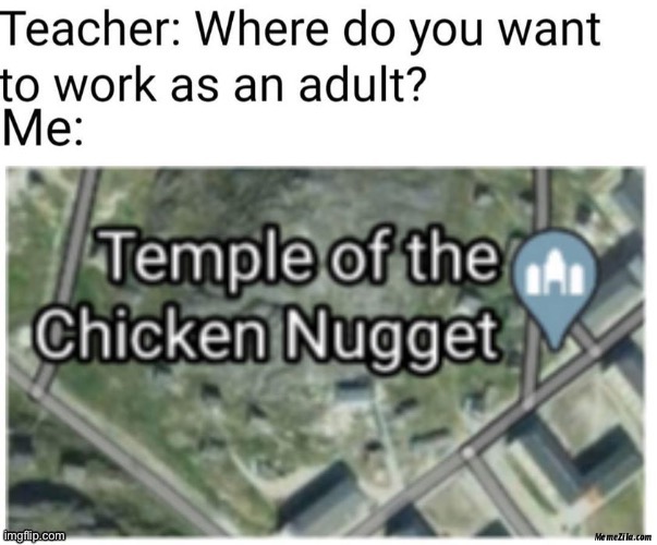 The temple | image tagged in chicken nuggets | made w/ Imgflip meme maker