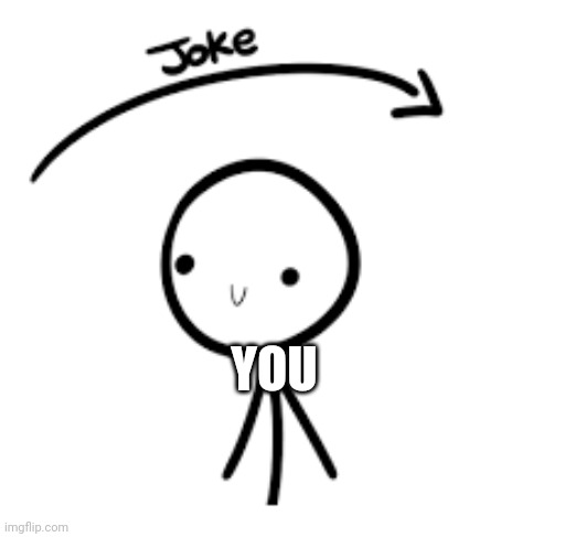 Joke Over Head | YOU | image tagged in joke over head | made w/ Imgflip meme maker