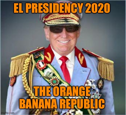 EL PRESIDENCY 2020 THE ORANGE 
BANANA REPUBLIC | made w/ Imgflip meme maker