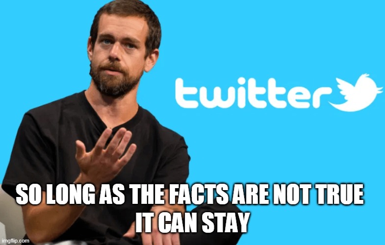 So long as the facts are not true | IT CAN STAY; SO LONG AS THE FACTS ARE NOT TRUE | image tagged in funny,funny memes,twitter | made w/ Imgflip meme maker