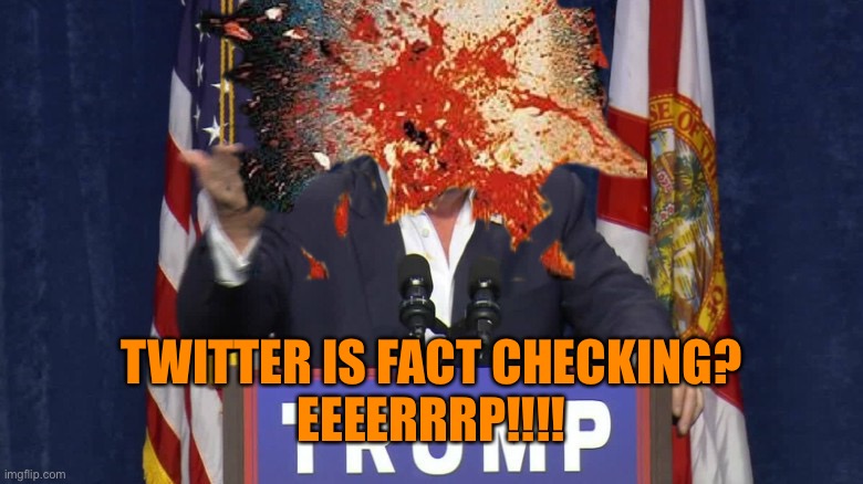 TWITTER IS FACT CHECKING?
EEEERRRP!!!! | made w/ Imgflip meme maker