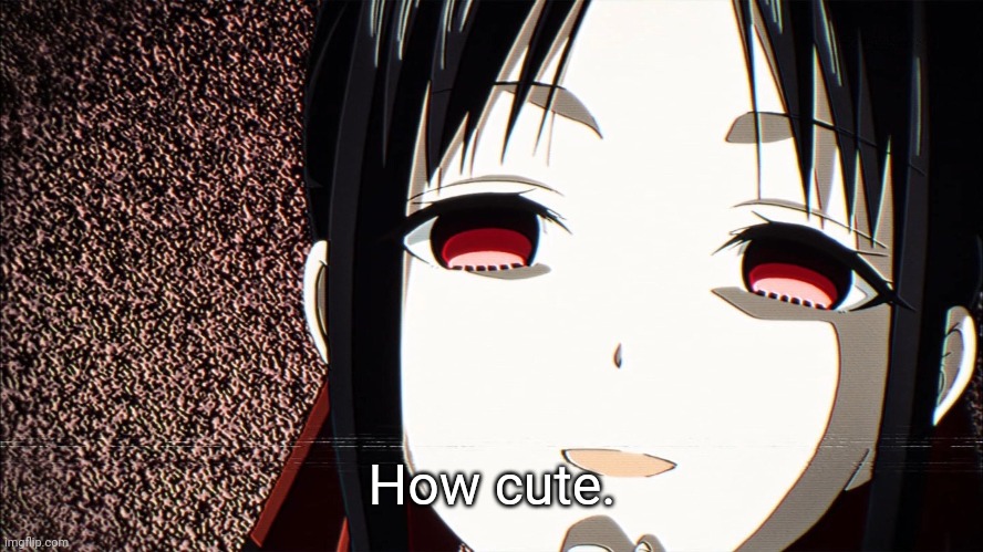 Kaguya-Sama How Cute | How cute. | image tagged in kaguya-sama how cute | made w/ Imgflip meme maker