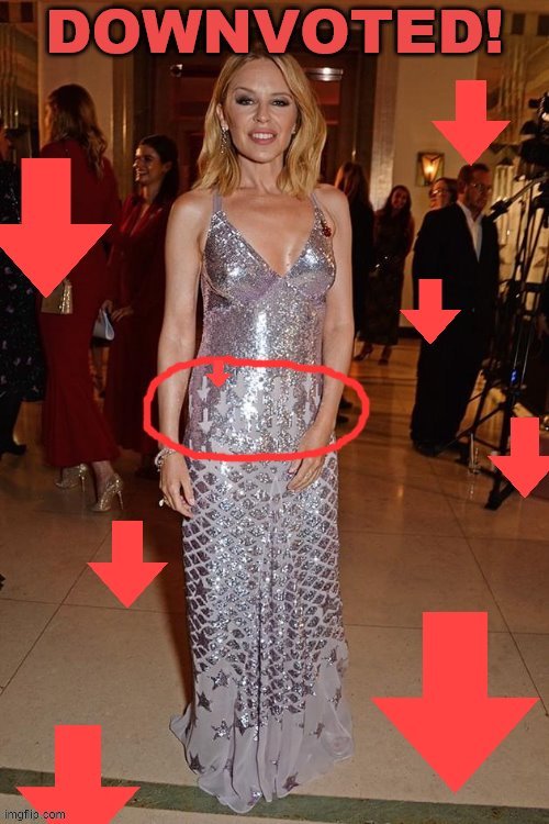 Kylie downvote gown with downvotes. | image tagged in kylie downvote with downvotes,custom template,new template,downvote,downvotes,imgflip humor | made w/ Imgflip meme maker