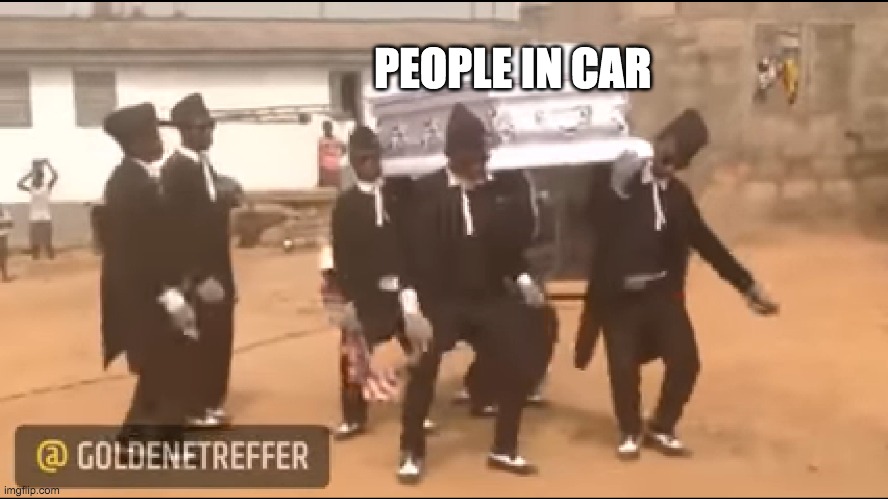 PEOPLE IN CAR | image tagged in coffin dance meme | made w/ Imgflip meme maker