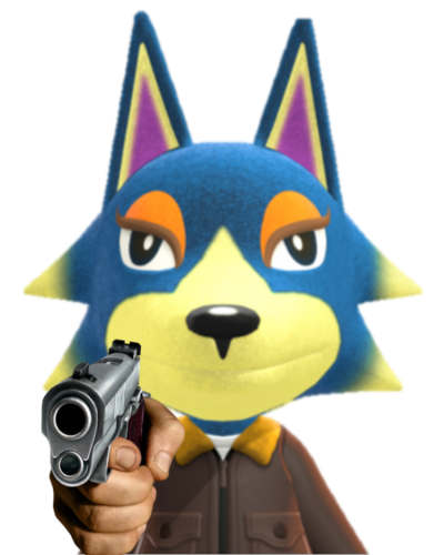 Animal Crossing Wolfgang :gun: Blank Meme Template