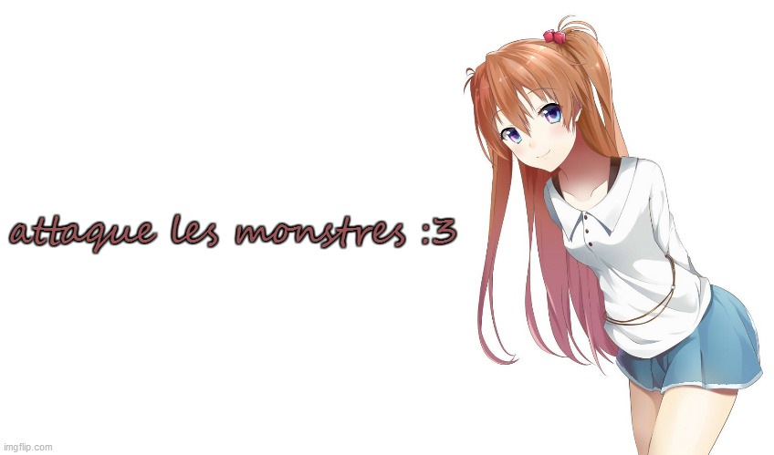 attaque les monstres :3 | image tagged in memes,blank transparent square | made w/ Imgflip meme maker