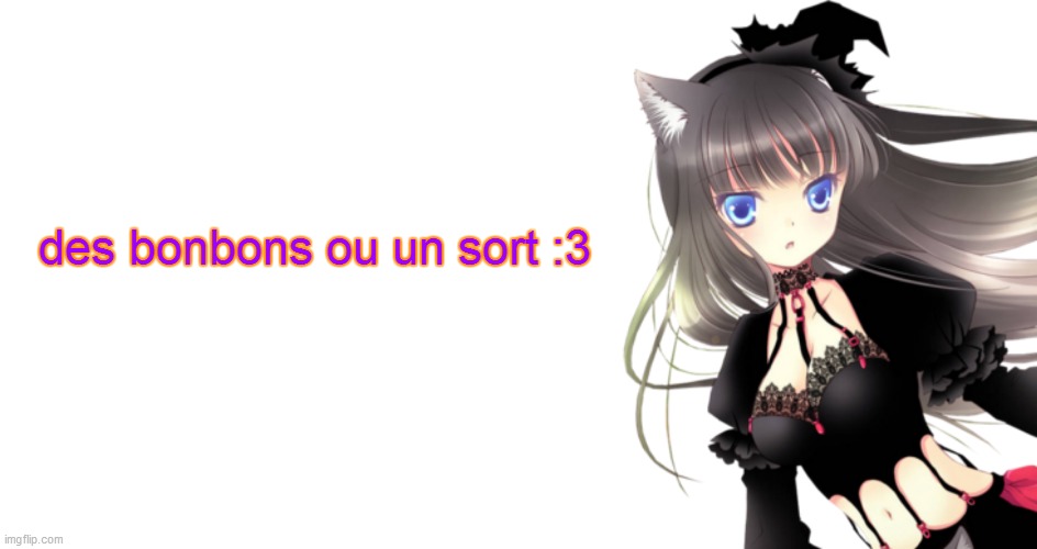 des bonbons ou un sort :3 | image tagged in memes,blank transparent square | made w/ Imgflip meme maker