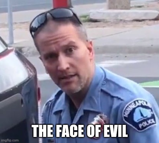 THE FACE OF EVIL | image tagged in police brutality | made w/ Imgflip meme maker