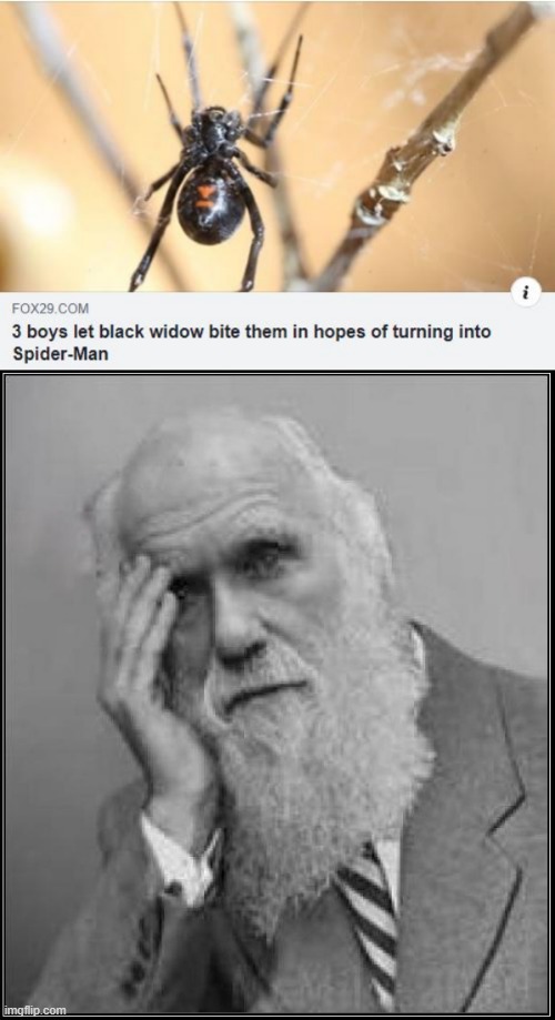 Natural Selection | image tagged in darwin facepalm | made w/ Imgflip meme maker