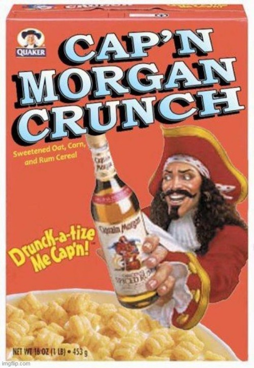 USE RUM INSTEAD OF MILK | image tagged in rum,cereal,pirate | made w/ Imgflip meme maker