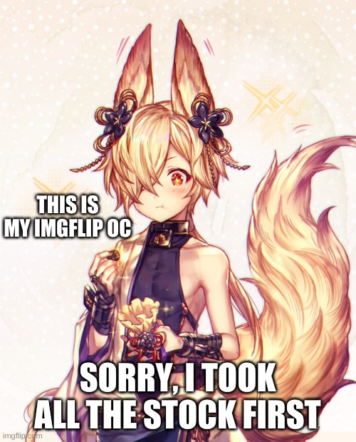 fox boy | THIS IS MY IMGFLIP OC SORRY, I TOOK ALL THE STOCK FIRST | image tagged in fox boy | made w/ Imgflip meme maker