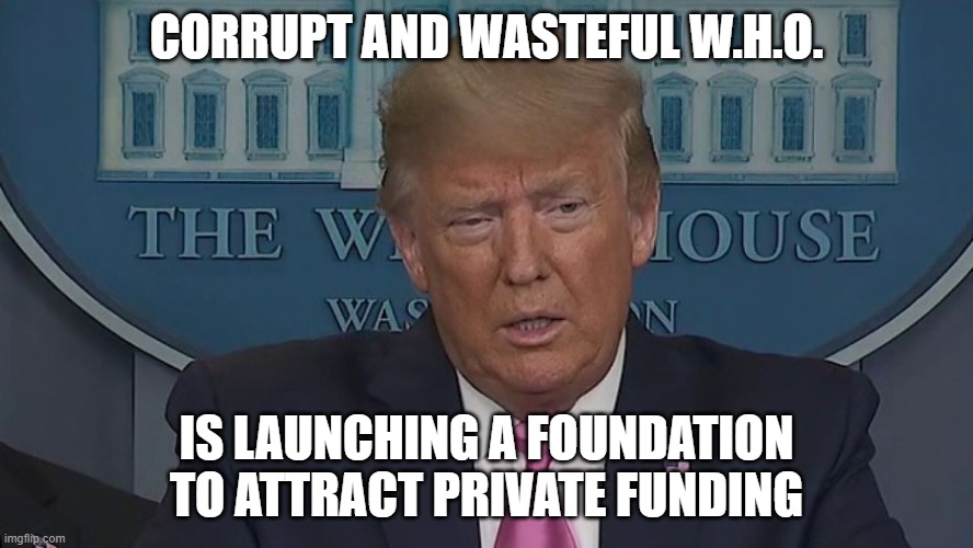 Corrupt and Wasteful WHO is launching a foundation to attract private funding | CORRUPT AND WASTEFUL W.H.O. IS LAUNCHING A FOUNDATION TO ATTRACT PRIVATE FUNDING | image tagged in if only you knew how bad things really are | made w/ Imgflip meme maker