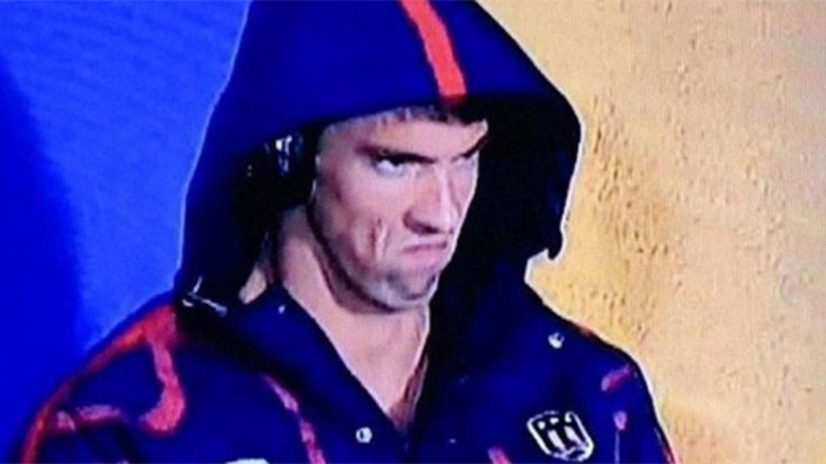 angry micheal phelps Blank Meme Template