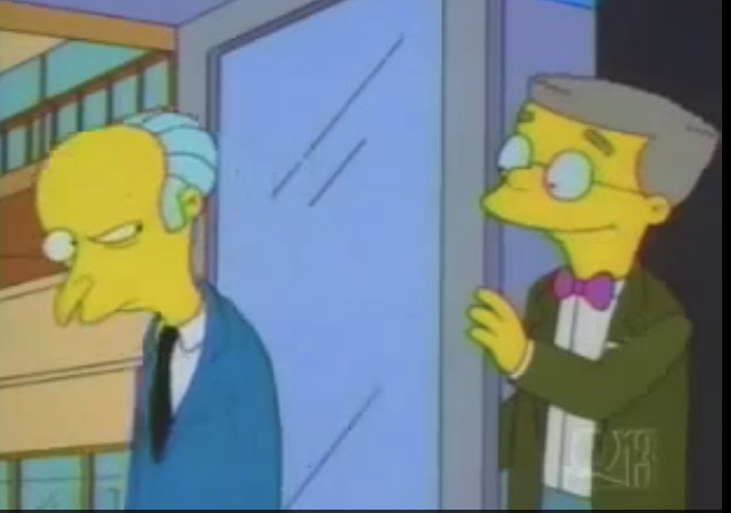 Suspicious Mr. Burns Blank Meme Template