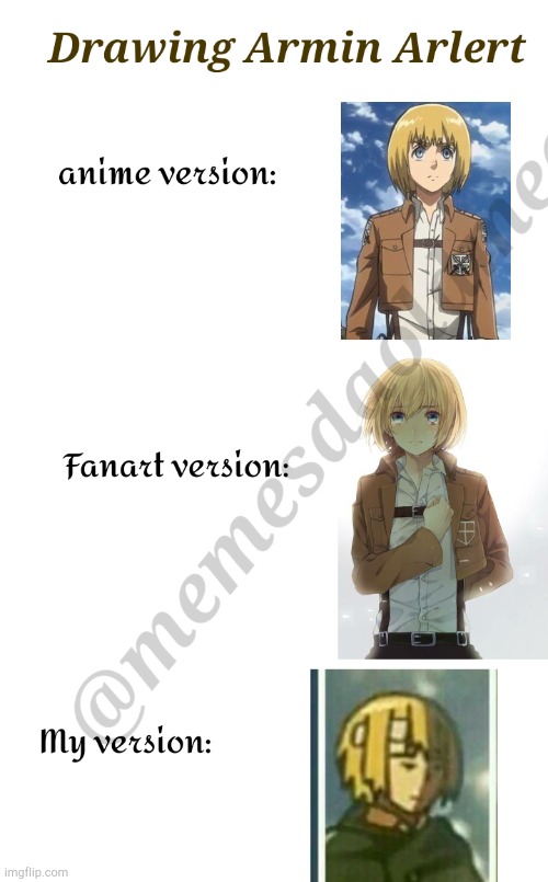 I can't draw =W= | image tagged in aot,attack on titan,animememe,memes,drawing,anime meme | made w/ Imgflip meme maker