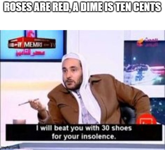 ROSES ARE RED, A DIME IS TEN CENTS | image tagged in fun,memes,shoes,roses are red | made w/ Imgflip meme maker