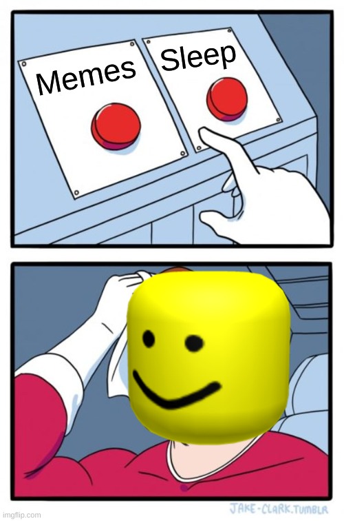 Two Buttons Meme | Sleep; Memes | image tagged in memes,two buttons | made w/ Imgflip meme maker