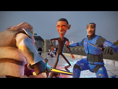 Shrek vs Obama Vs ninja battle for the swamp Blank Meme Template