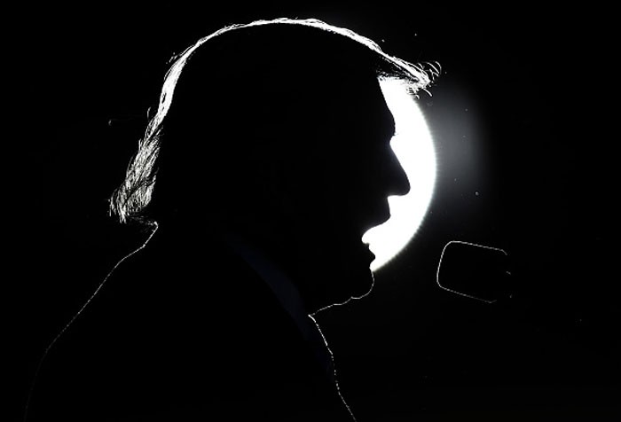 Trump werewolf howls at the moon Blank Meme Template