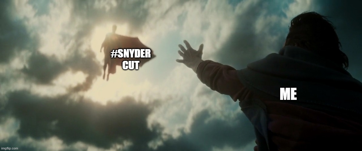 #snydercut | ME; #SNYDER
CUT | image tagged in batman vs superman | made w/ Imgflip meme maker