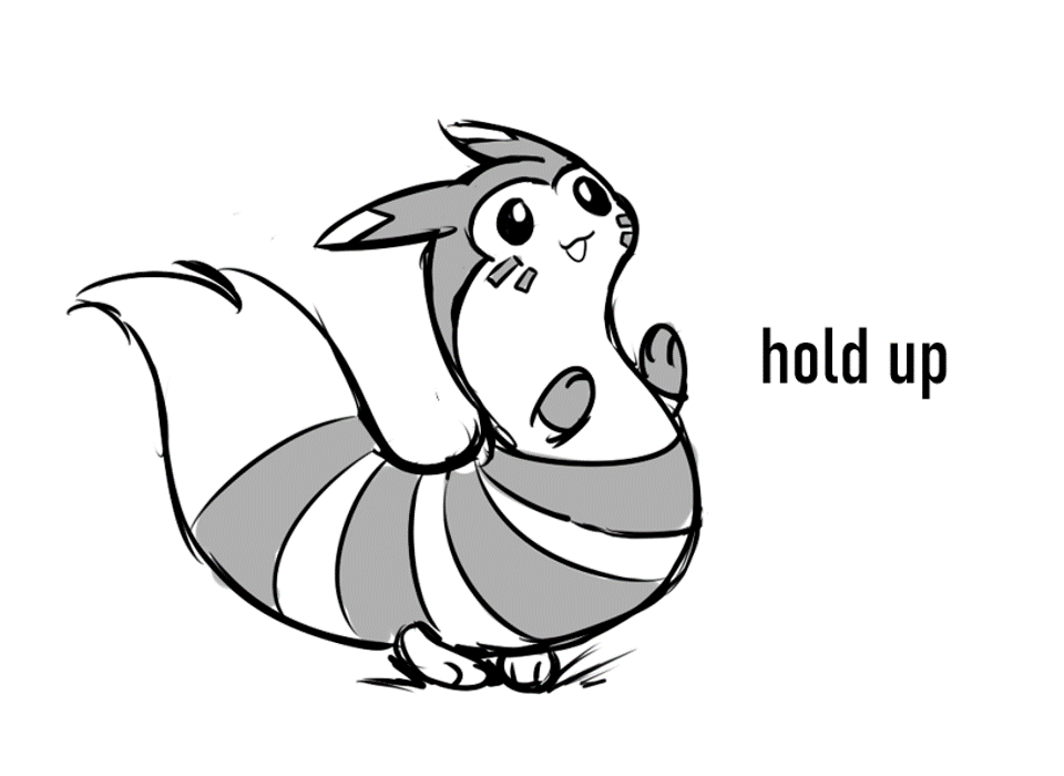 High Quality Furret hold up Blank Meme Template