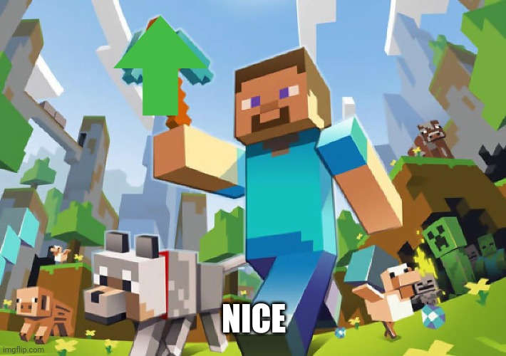 Minecraft  | NICE | image tagged in minecraft | made w/ Imgflip meme maker