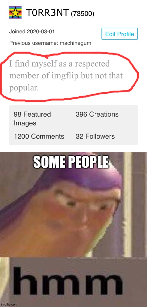 what do u think? | SOME PEOPLE | image tagged in buzz lightyear hmm | made w/ Imgflip meme maker