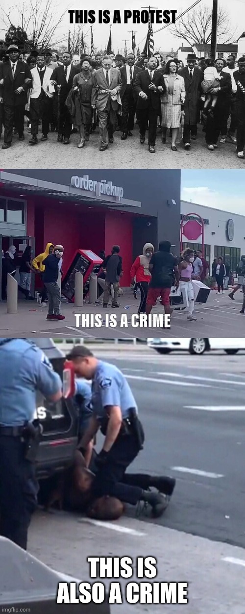 Protests | THIS IS ALSO A CRIME | image tagged in protest,cops,murder | made w/ Imgflip meme maker